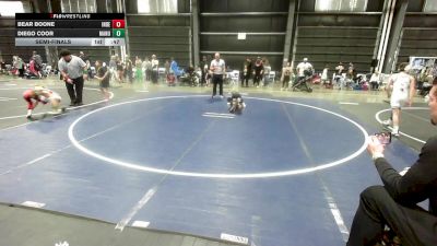 54 lbs Semifinal - Bear Boone, Independent vs Diego Coor, Manu WC