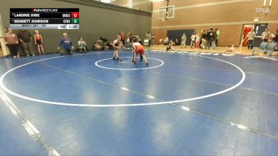 93 lbs Cons. Round 1 - Bennett Johnson, Glenn Ferry Wrestling Club vs Landrie Jobe, Oakley Hornets Wrestling Club Inc.