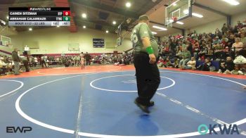 52 lbs Round Of 16 - Cainen Sitzman, Tulsa Blue T Panthers vs Abraham Calameaze, Team Tulsa Wrestling Club