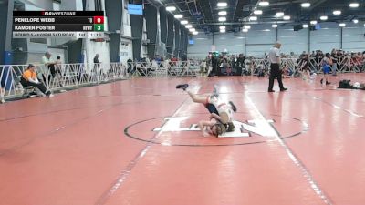 52 lbs Round 5 - 4:00pm Saturday - Kamden Foster, NYWAY - Iron Empire vs Penelope Webb, Team Ohio