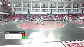 133 lbs Consi Of 8 #2 - Jude Robson, Roanoke College vs Garhett Dickenson, West Virginia