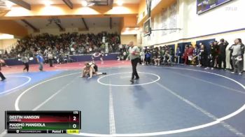 175 lbs Round 1 - Destin Hanson, Mayer HS vs Maximo Mangiola, Flagstaff