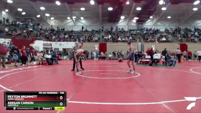 106 lbs Cons. Round 2 - Keegan Carson, Westfield vs Peyton Brummitt, Perry Meridian