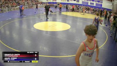 100 lbs Cons. Round 1 - Grantley Smith, Scappoose Wrestling vs Gavin Jusino, Cobra All Stars