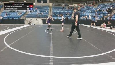 180 lbs Cons. Round 5 - Scarlett Snodgrass, Tarleton State vs Audree Willess, Missouri Valley College