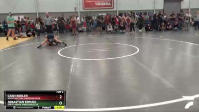 97 lbs Cons. Round 2 - Cash Keeler, Willie Walters Wrestling Club vs Sebastian Erman, Great Bridge Wrestling Club