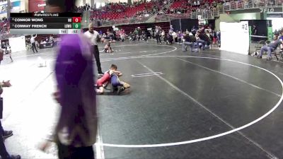 45 lbs Quarterfinal - Conway French, Lincoln Squires Wrestling Club vs Connor Wong, Nebraska Boyz