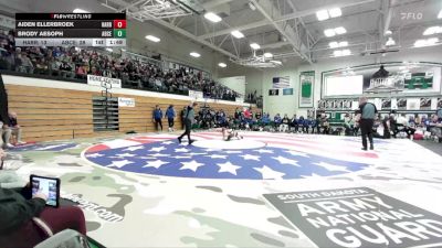 138 lbs Quarterfinals (8 Team) - Brody Aesoph, Aberdeen Central vs Aiden Ellerbroek, Harrisburg
