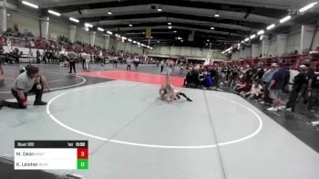 106 lbs Consolation - Mathieu Dean, Monte Vista Takedown Club vs Karl Leisher, Westside WC