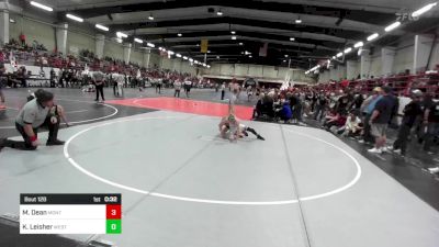 106 lbs Consolation - Mathieu Dean, Monte Vista Takedown Club vs Karl Leisher, Westside WC