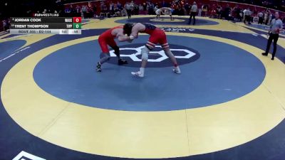 D2-144 lbs Cons. Round 1 - Trent Thompson, Tippecanoe vs Jordan Cook, Wauseon