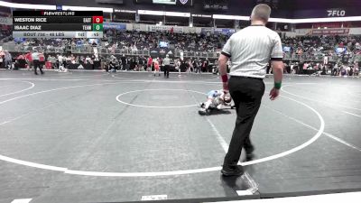 46 lbs Consi Of 16 #2 - Weston Rice, East Kansas Eagles vs Isaac Diaz, Team Central Wrestling Club