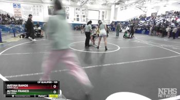 125 lbs Cons. Round 3 - Alyssa Franco, San Dimas vs Aveyah Ramos, Sunny Hills