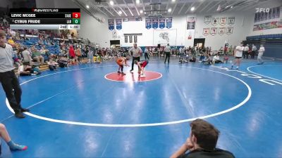 100 lbs 1st Place Match - Levic McGee, Sage Valley Jr High vs Cyrus Frude, Laramie Middle School