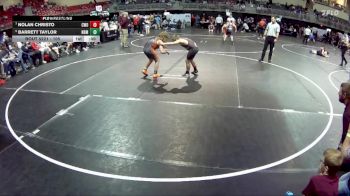 105 lbs 5th Place Match - Nolan Christo, CWO vs Barrett Taylor, North Bend Matcats