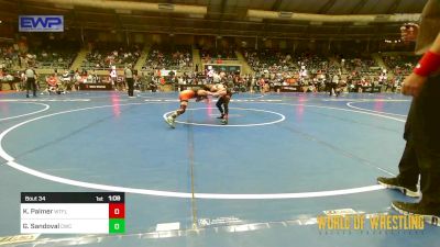 70 lbs Quarterfinal - Kolt Palmer, Well Trained vs Graham Sandoval, Cowboy Wrestling Club