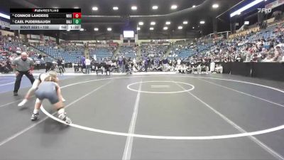 132 lbs Semifinal - Cael Puderbaugh, Basehor-Linwood HS vs Connor Landers, Wichita-Bishop Carrol