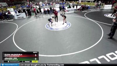 105 lbs Cons. Round 1 - Arianna Lira, Delta Wrestling Club vs Olivia Valenzuela, Rough House Wrestling