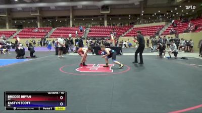 117 lbs Round 3 - Brodee Bryan, OK vs Eastyn Scott, NE