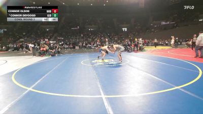 3A Boys 144 lbs Cons. Round 2 - Connor Devoogd, Glide Boys vs Connor Olson, Harrisburg Boys