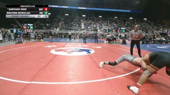 4A-144 lbs Champ. Round 1 - Santiago Cruz, Rock Springs vs Brayden McMullan, Green River