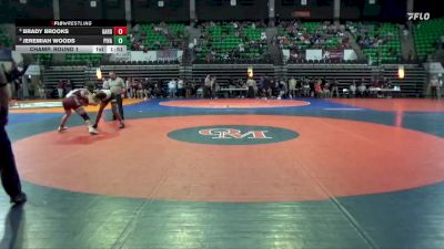 6A 165 lbs Champ. Round 1 - Jeremiah Woods, Pinson Valley vs Brady Brooks, Gardendale Hs