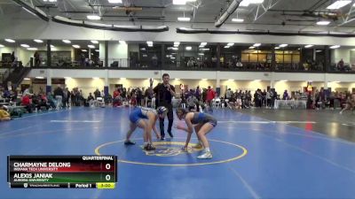 130 lbs Quarterfinal - Alexis Janiak, Aurora University vs Charmayne Delong, Indiana Tech University