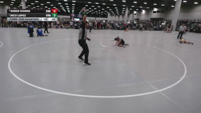 59 lbs Cons. Sub-quarters - Nico Lopez, Black Fox Wrestling Academy vs Soren Starks, Stoughton Viking Wrestling Club