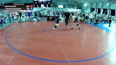 138 lbs Cons. Round 6 - Drew Waldon, Warrior Regional Training Center vs Braden Broderick, Machine Shed Wrestling