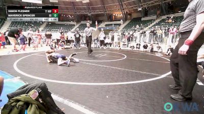 65 lbs Rr Rnd 4 - Simon Flesner, Team Tulsa NDT vs Maverick Spencer, Keystone Kids Wrestling Club