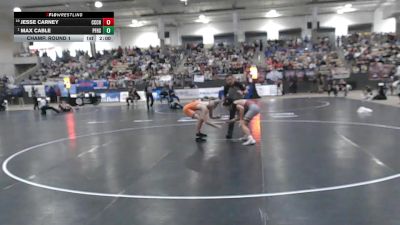 A 150 lbs Champ. Round 1 - Max Cable, Pigeon Forge High School vs Jesse Carney, Cheatham Co. Central High School