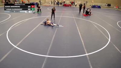 12U - 78 lbs Cons. Semis - Jaxon Anderberg, Saint Peter vs Logan Kleinknight, Waconia Wrestling Club