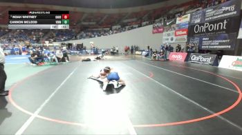 2A/1A Boys 175 Cons. Round 2 - Noah Whitney, Oakridge Boys vs Cannon McLeod, Vernonia Boys