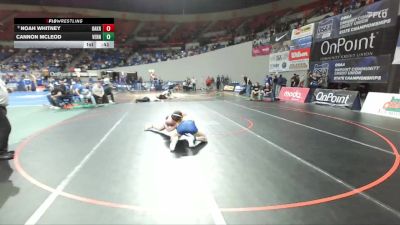 2A/1A Boys 175 Cons. Round 2 - Noah Whitney, Oakridge Boys vs Cannon McLeod, Vernonia Boys