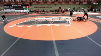 165 lbs Prelim - Deonta Giles, Wheaton vs Charles Gross, Elmhurst University