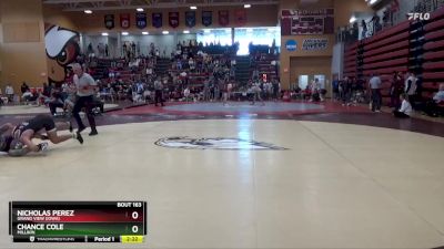 157 lbs Cons. Semi - Chance Cole, Millikin vs Nicholas Perez, Grand View (Iowa)