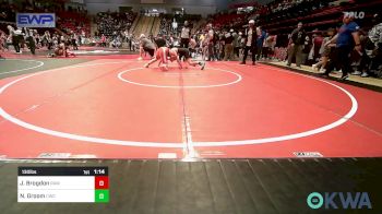 130 lbs Quarterfinal - Jace Brogdon, Raw Wrestling Club vs Noah Groom, Claremore Wrestling Club