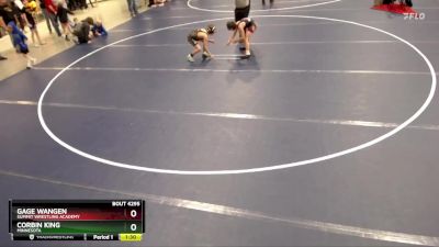 78 lbs Cons. Round 4 - Corbin King, Minnesota vs Gage Wangen, Summit Wrestling Academy