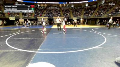 74 lbs Consy 2 - Waylon Hafer, Claysburg-Kimmel vs Francis Craig, Mt Lebanon