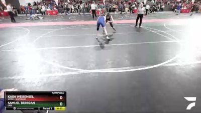 125 lbs Semifinal - Samuel Dunigan, LAW vs Kash Weisensel, WYSO - Waterloo