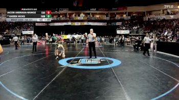 5A 121 lbs Champ. Round 1 - Kaden Hicks, Farmington vs Jacob Andrada-Munoz, Eldorado