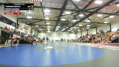 285 lbs Cons. Round 3 - Spencer Watson, Wabash vs Farouk Shaaban, Lakeland University