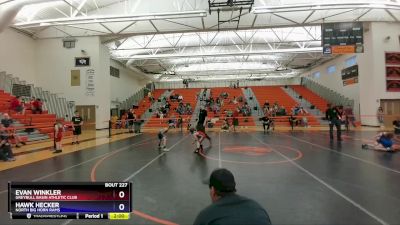 53-55 lbs Round 3 - Evan Winkler, Greybull Basin Athletic Club vs Hawk Hecker, North Big Horn Rams