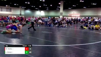 195 lbs Round 3 (6 Team) - Joel Simon, Michigan Blue vs Wil Watts, Michiana Vice-Blue