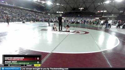 70 lbs Cons. Round 2 - Ryker West, White River Hornets Wrestling Club vs Sawyer Berringer, Mat Demon Wrestling Club