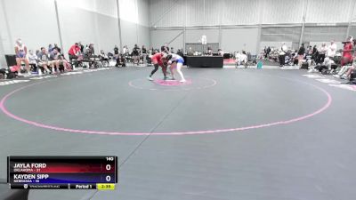 140 lbs Round 2 (8 Team) - Jayla Ford, Oklahoma vs Kayden Sipp, Nebraska