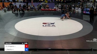 190 lbs Rnd Of 16 - Kathryn Hingano, CA vs Isabella Renfro, MO