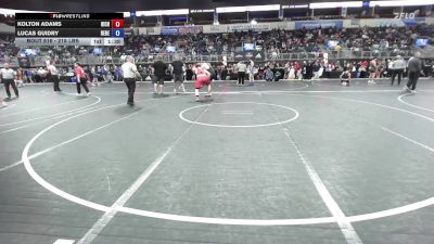 218 lbs Quarterfinal - Kolton Adams, Richmond Wrestling vs Lucas Guidry, Rebel Wrestling Club