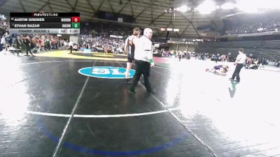 Boys 3A 175 lbs Champ. Round 2 - Ethan Bazar, Oak Harbor vs Austin Greiner, Monroe