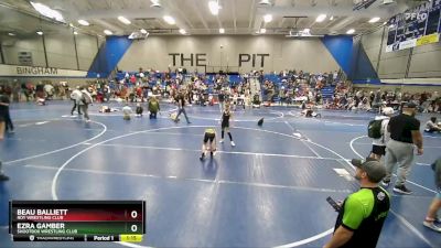 72 lbs Semifinal - Ezra Gamber, Shootbox Wrestling Club vs Beau Balliett, Roy Wrestling Club